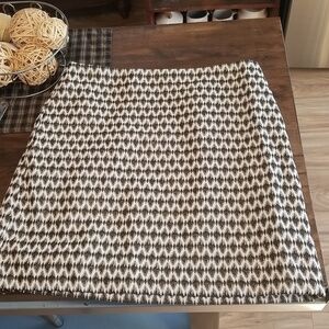 Loft Skirt Size 12 Petite New With Tags   Cream Black Gold Cotton Blend